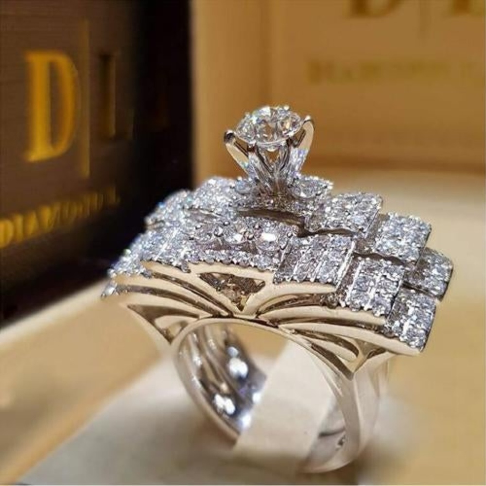 Cubic Zirconia Ring Set